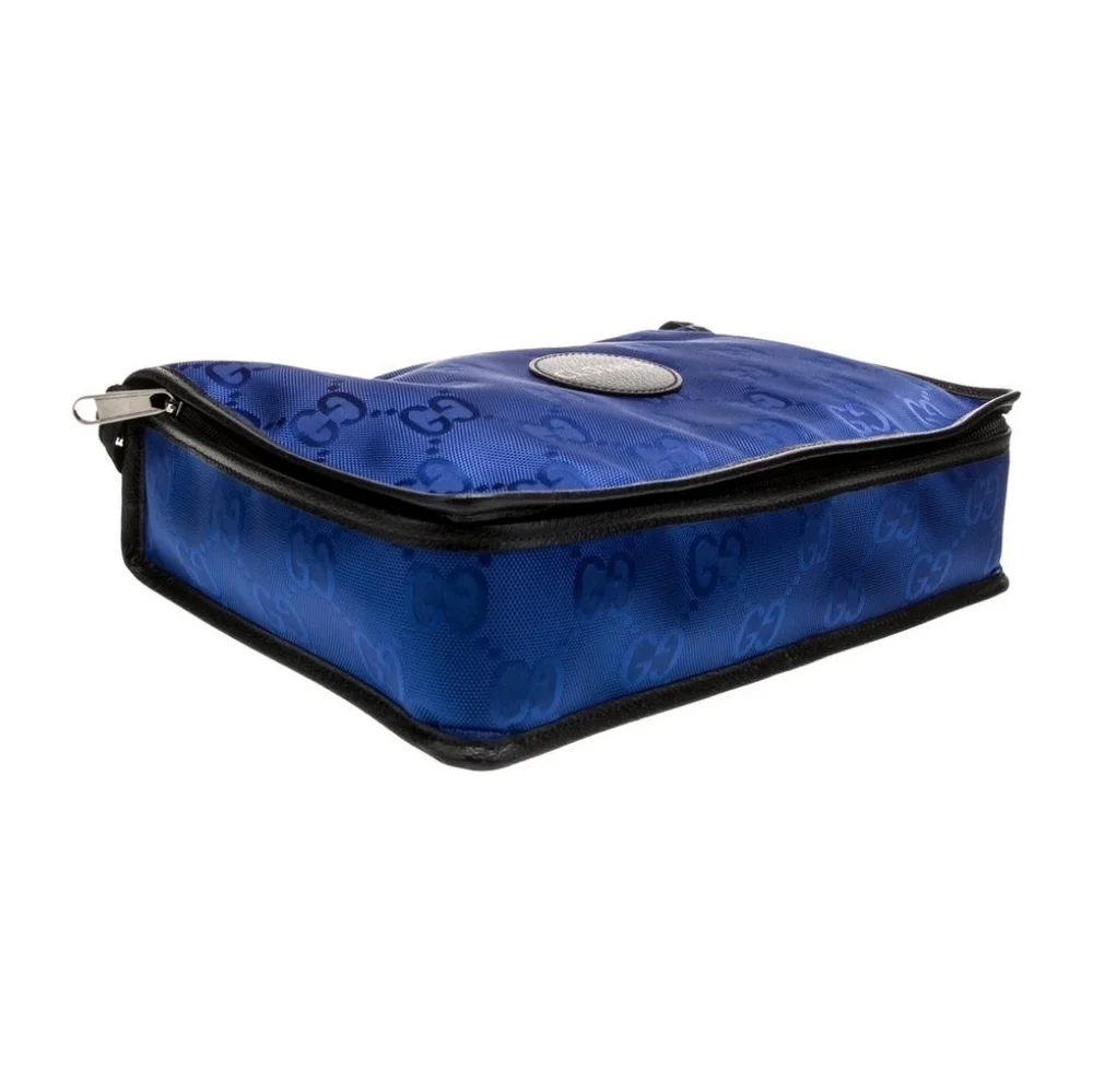 Authentic Gucci Royal Blue Travel Bag with GG Monogram Design